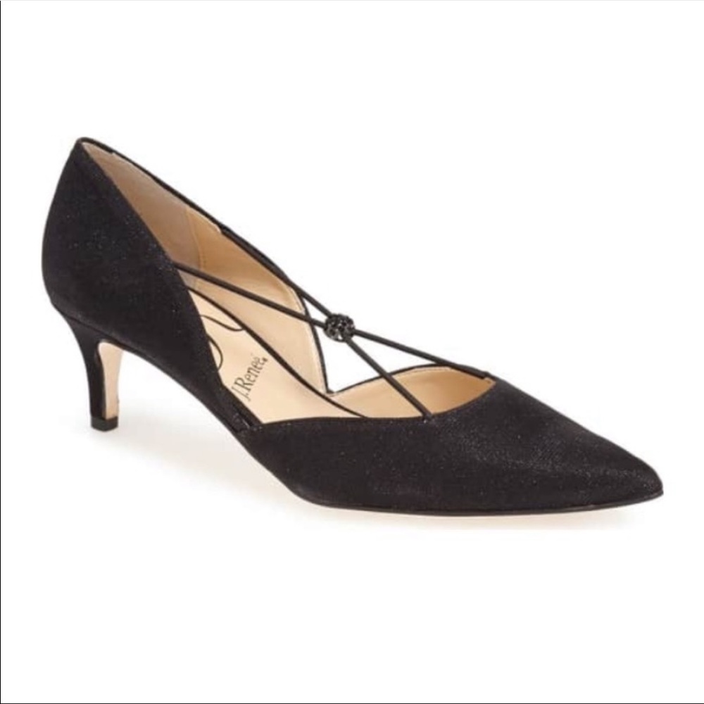 J.Reneé | Black Sparkle Veeva Pumps Jewel 6